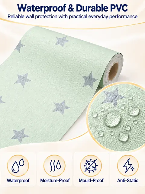 Hot Sale Modern Waterproof Star Wallpaper Self-adhesive 3D Wall Stickers for Kids Rooms — Feature wall