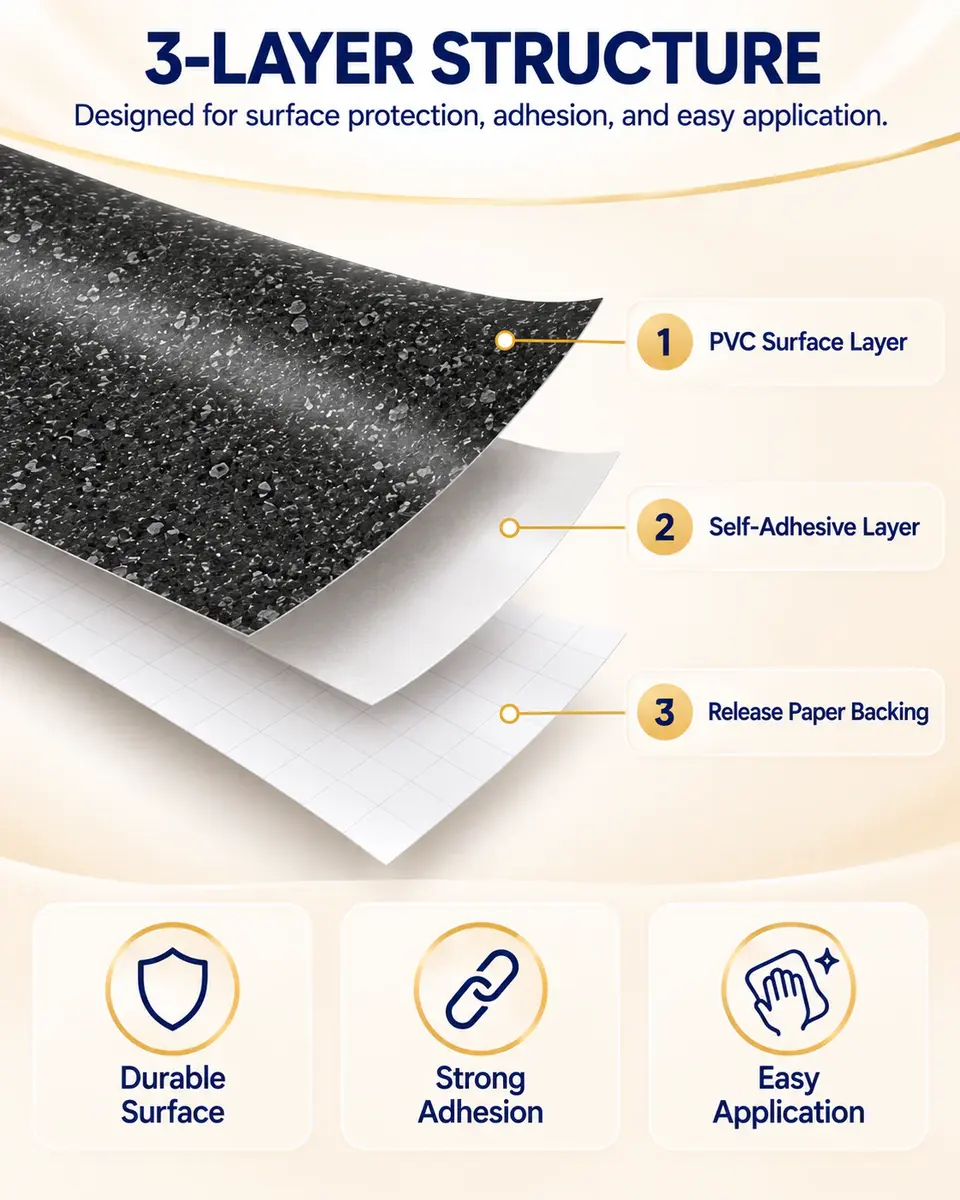 Korean Style PVC 3D Durable Self Adhesive Waterproof Wallpaper — Surface texture and finish close-up