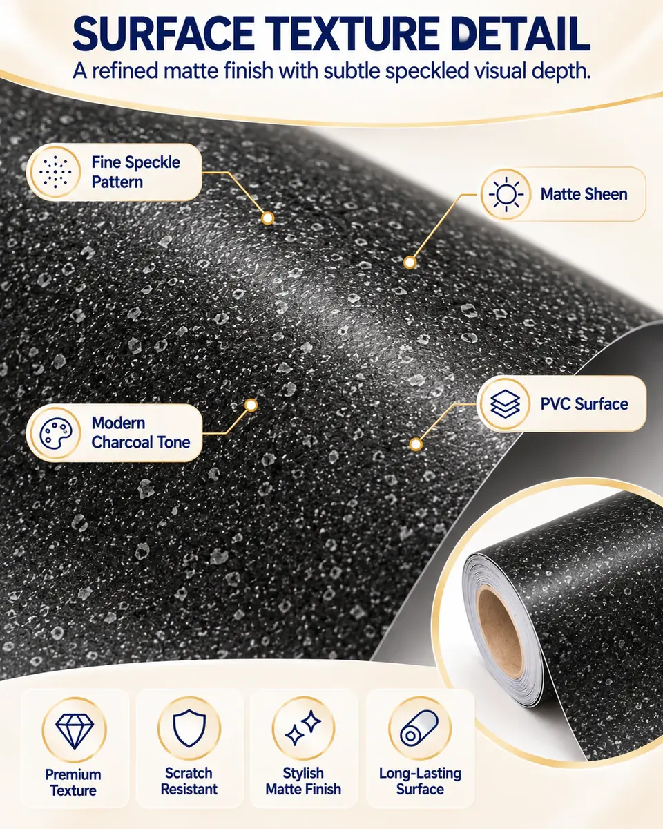 Korean Style PVC 3D Durable Self Adhesive Waterproof Wallpaper — Construction and material layers