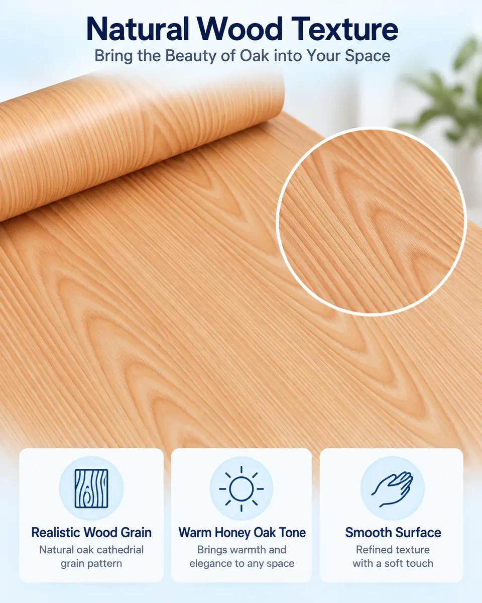 Self-Adhesive Wood Grain Vinyl Film — Construction and material layers