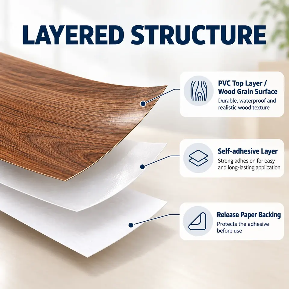 Wood Grain Contact Paper — Surface texture and finish close-up