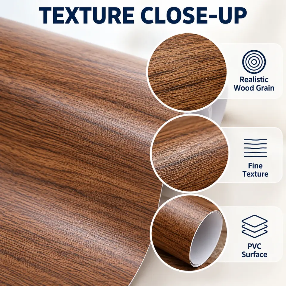 Wood Grain Contact Paper — Construction and material layers