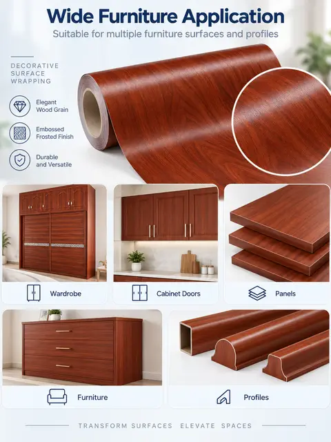 Wood Grain Laminating PVC Film for Furniture — Kitchen & bathroom