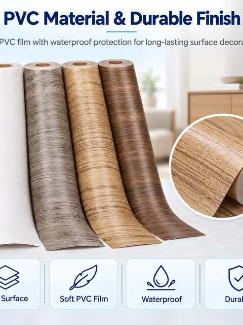 Wood Grain Wallpaper Rolls — Feature wall
