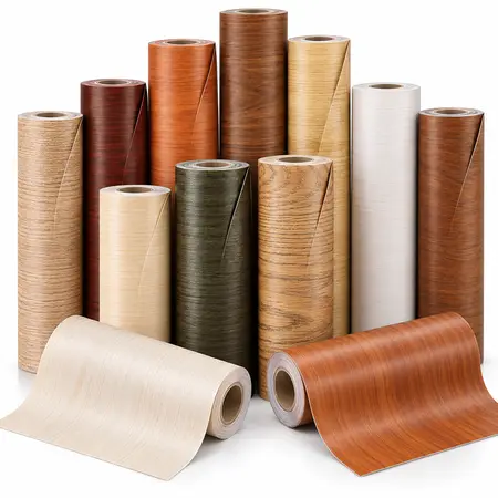 Wood Grain Waterproof Wall Stickers — Self-Adhesive Wallpaper & Floor Films