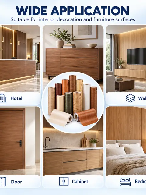 Wood Grain Waterproof Wall Stickers — Kitchen & bathroom